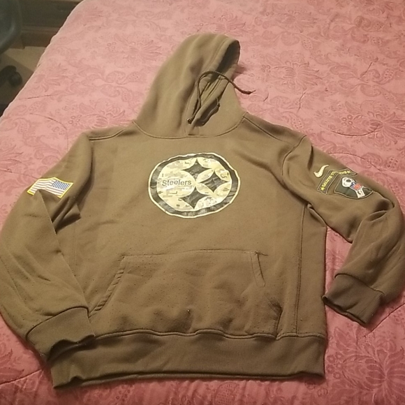 olive green steelers hoodie